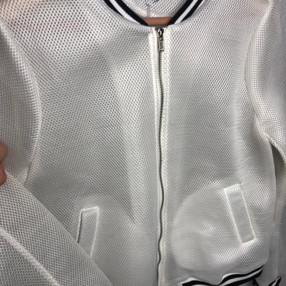 🤍White Mesh Bomber Jacket🤍 - Picture 2 of 4